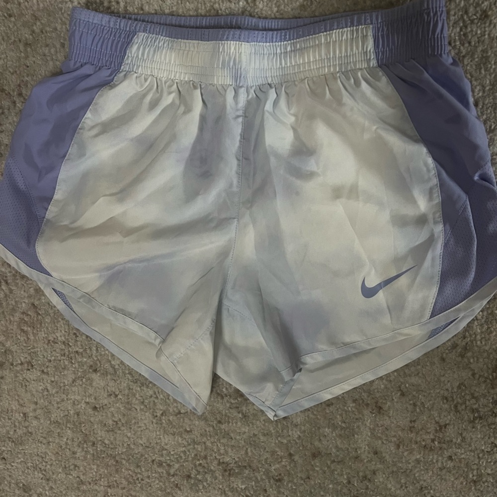 Nike Women's Athletic Shorts in White and Purple